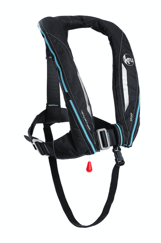 Kru Sport ProADV Automatic with Harness Lifejacket in Carbon / Sky